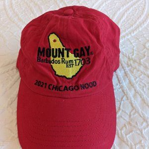 Red Mount Gay Rum regatta hat from Chicago Nood sailing 2021